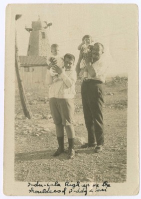 Khalil Sakakini with his Children 