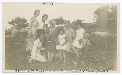 Domia and Hala Sakakini with Family Members 