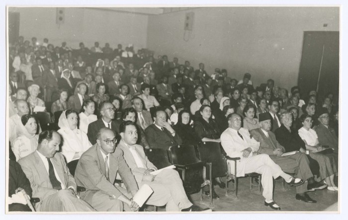 Dumia Khalil Skakakini in the Audience at the Auditorium 