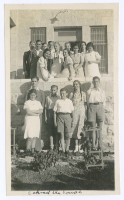 Domia and Hala Khalil Sakakini with their Classmates