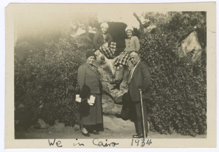 Khalil Sakakini and Family, Cairo, 1934