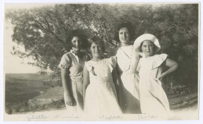 Domia and Hala Khalil Sakakini with their Cousins, 1935