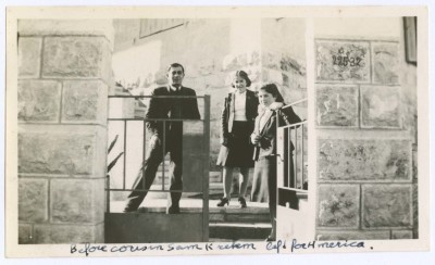 Domia and Hala Khalil Sakakini with their Cousin Saleem Qraitem 