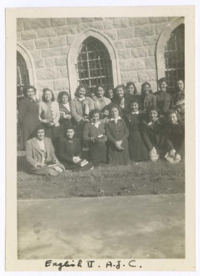 Hala Khalil Sakakini with her Classmates at the Girls