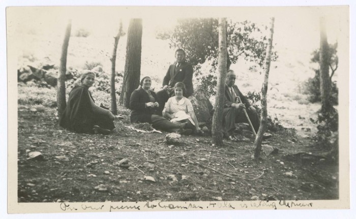 Khalil Sakakini with his Family, Cremisan Valley, Jerusalem