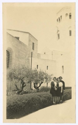 Domia and Hala Khalil Sakakini with Ilham Hallaq, Jerusalem 