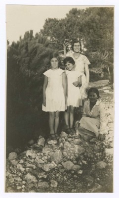 Domia and Hala Khalil Sakakini with Their Aunt Milia Sakakini 