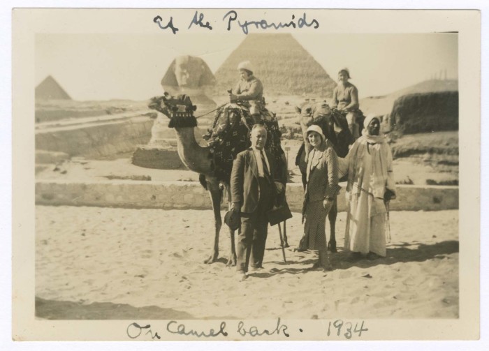 Khalil Sakakini with his Daughters, Egypt, 1934