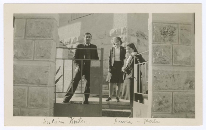 Domia and Hala Khalil Sakakini with their Cousin Saleem Qraitem 