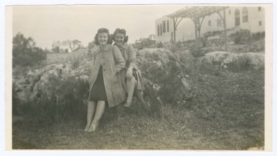 Samira and Jeanette Hatti at the Girls American College Garden, Beirut 