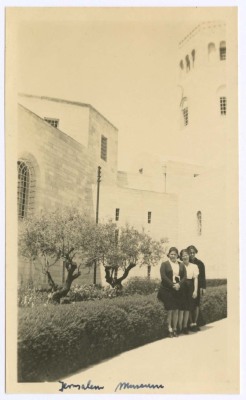 Domia and Hala Khalil Sakakini with Ilham Hallaq, Jerusalem