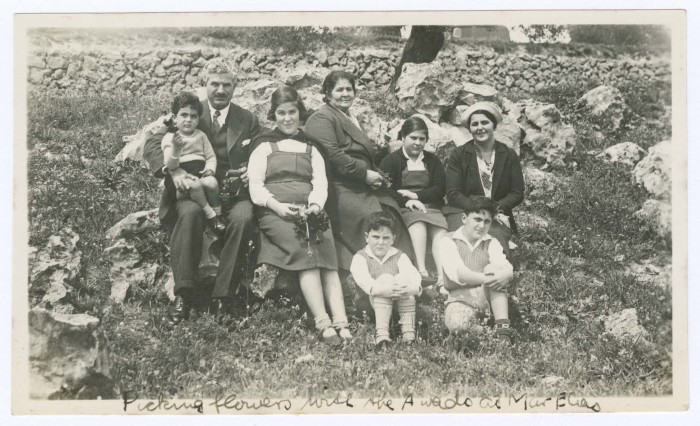 Sakakini and Awad Families in Mar Elias, 1938