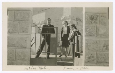 Domia and Hala Khalil Sakakini with their Cousin Saleem Qraitem 