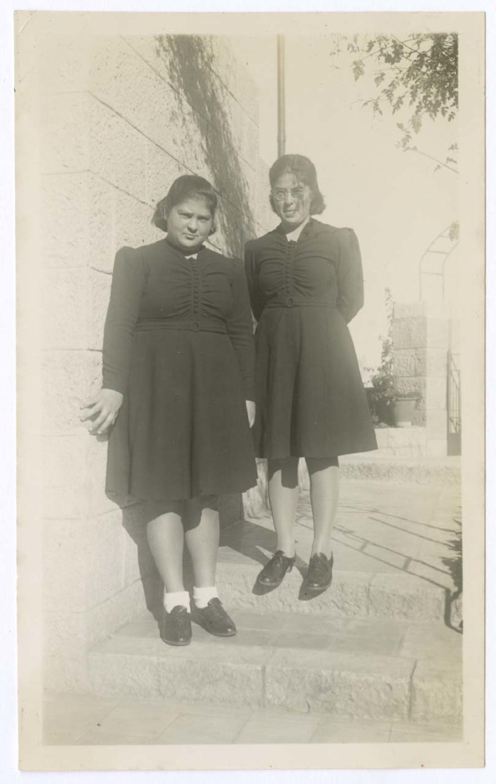 Hala and Domia Khalil Sakakini, Jerusalem, 1941