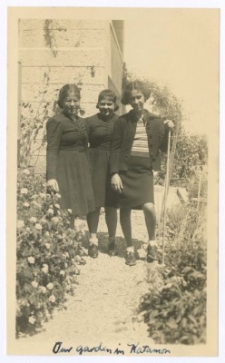 Domia and Hala Khalil Sakakini with Ilham Hallaq