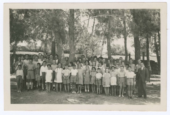 A Photograph of the German School's Teachers and Students in Jerusalem During a School Trip  