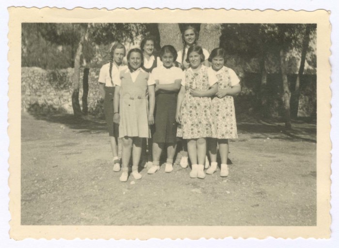 Domia and Hala Sakakini with their Classmates