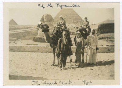 Khalil Sakakini with his Daughters, Egypt, 1934