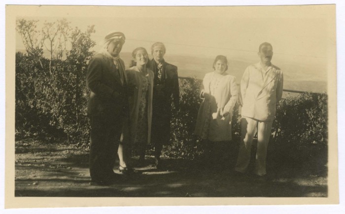 Khalil Sakakini, his Daughters Domia and Hala and his Sister Milia in Lebanon Circa 1941