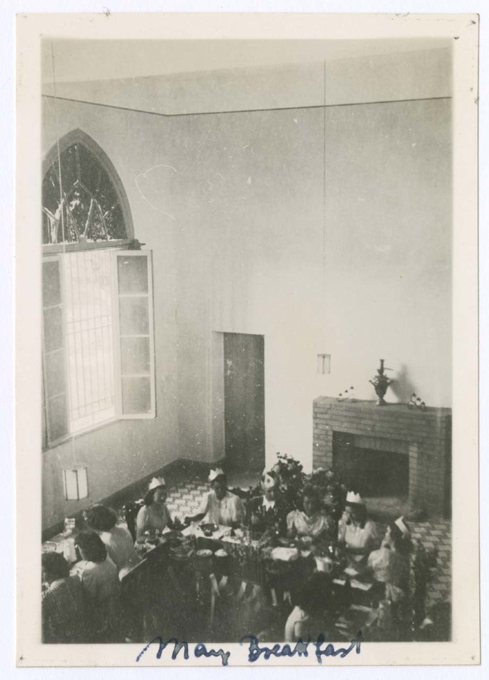A Photograph of Students Having Breakfast