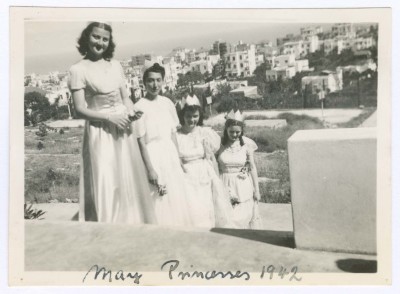 A Photograph of a Group of Girls in Princesses Costumes, 1942