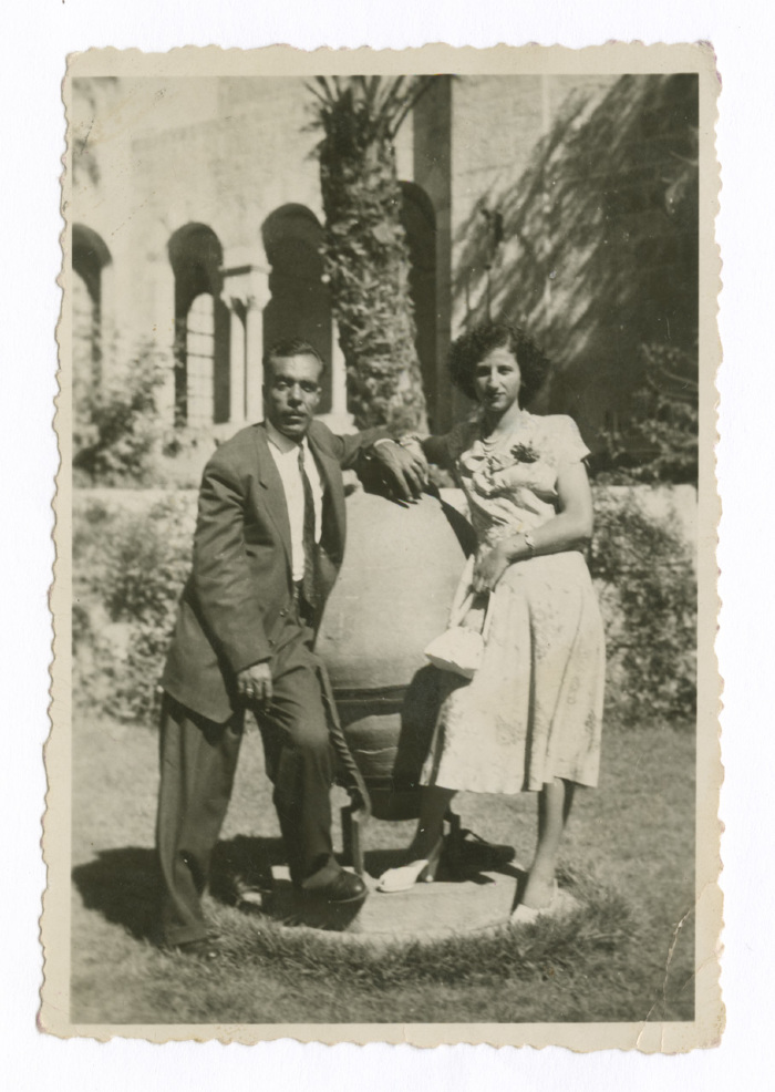 A Photograph of a Married Couple from Lamis abu Nahleh's Family