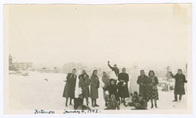 A Photograph of People in the Snow, Katamon, 1942