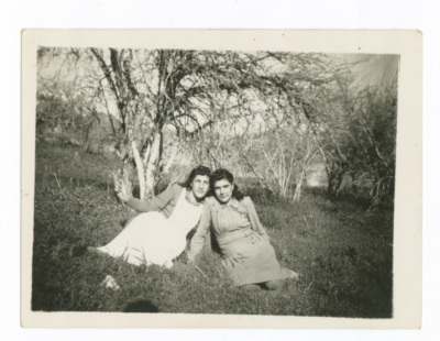 A Photograph of Two Women from Lamis abu Nahleh