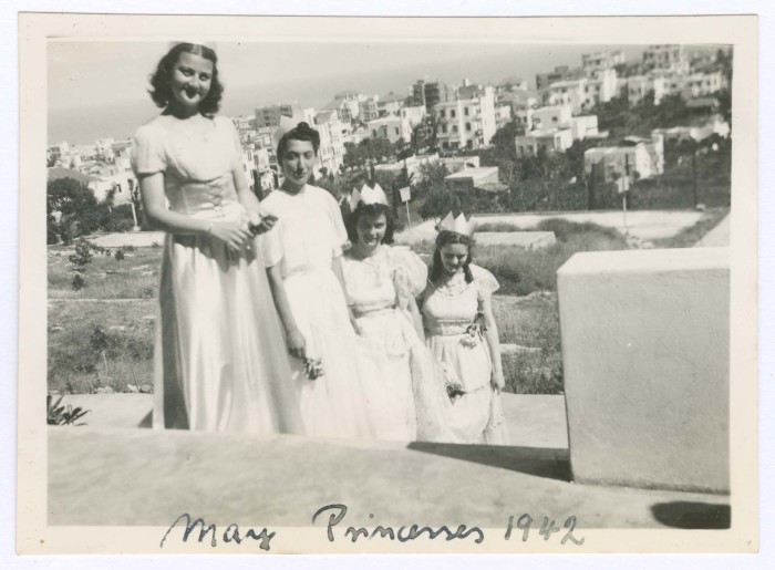 A Photograph of a Group of Girls in Princesses Costumes, 1942