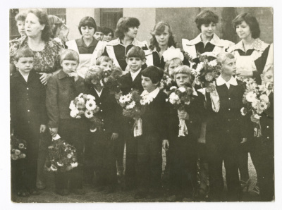 Ramiz with 1st and 10th Graders 