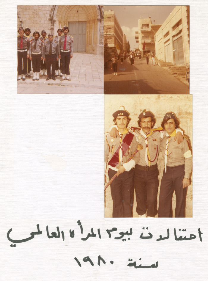 Three Photographs of Scout Members during the Celebrations of International Women's Day, 1980