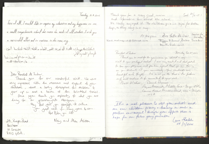 Rawdat El-Zuhur's Visitors Book 