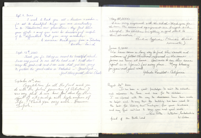 Rawdat El-Zuhur's Visitors Book 