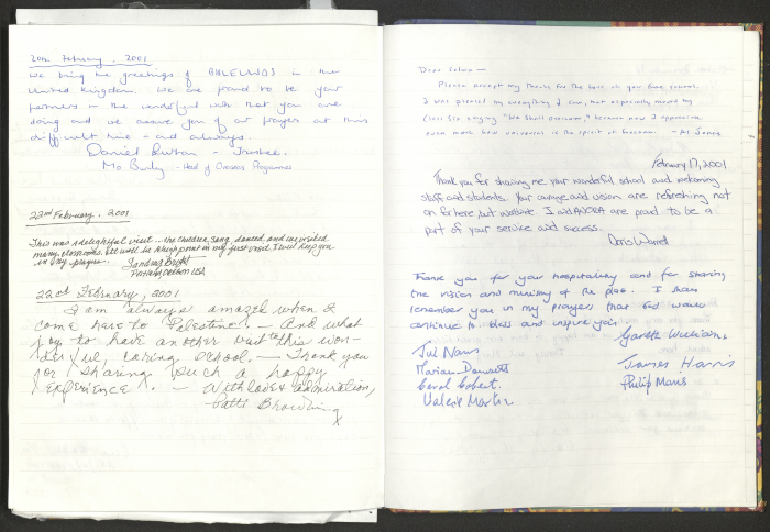 Rawdat El-Zuhur's Visitors Book 