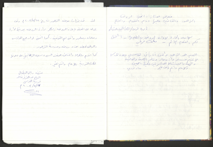Rawdat El-Zuhur's Visitors Book 
