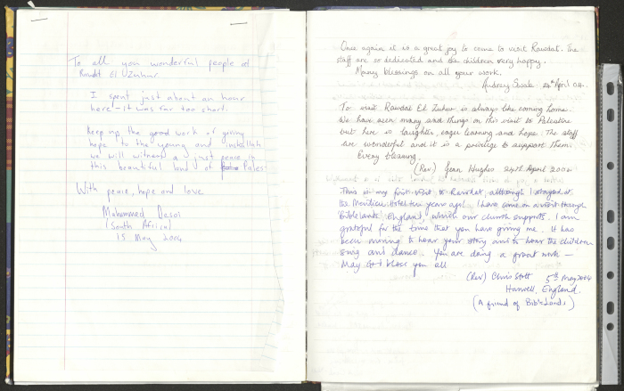 Rawdat El-Zuhur's Visitors Book 