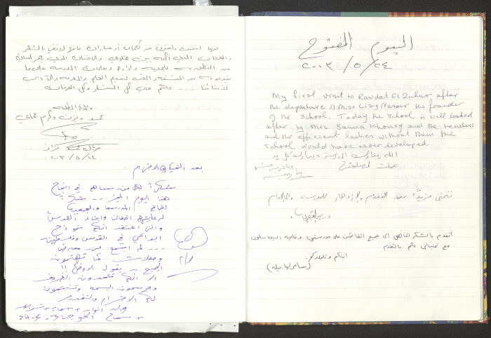 Rawdat El-Zuhur's Visitors Book 