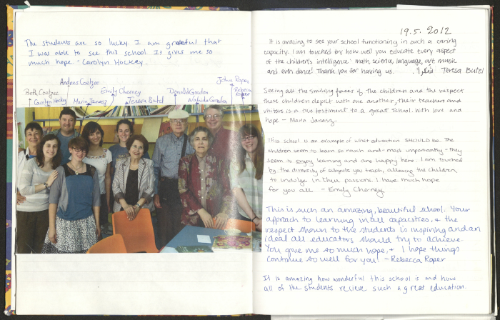 Rawdat El-Zuhur's Visitors Book 