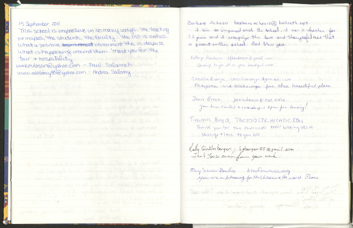 Rawdat El-Zuhur's Visitors Book 