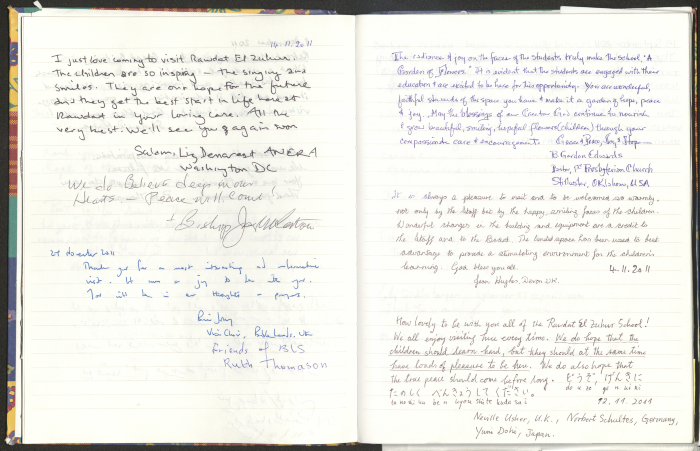 Rawdat El-Zuhur's Visitors Book 