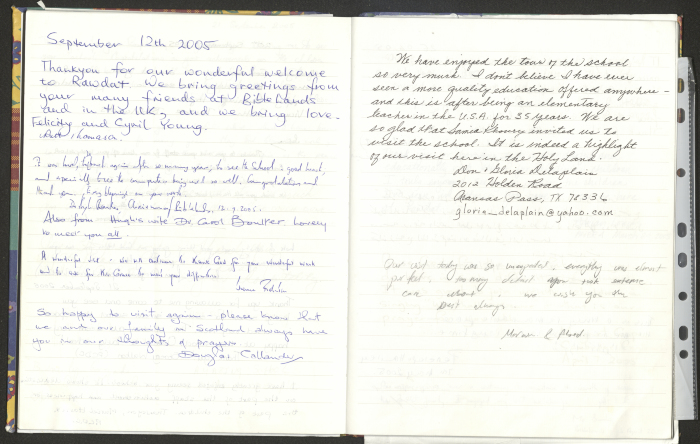 Rawdat El-Zuhur's Visitors Book 