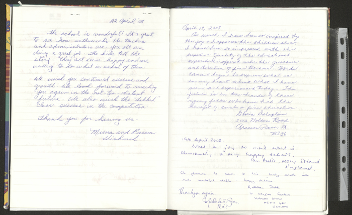 Rawdat El-Zuhur's Visitors Book 