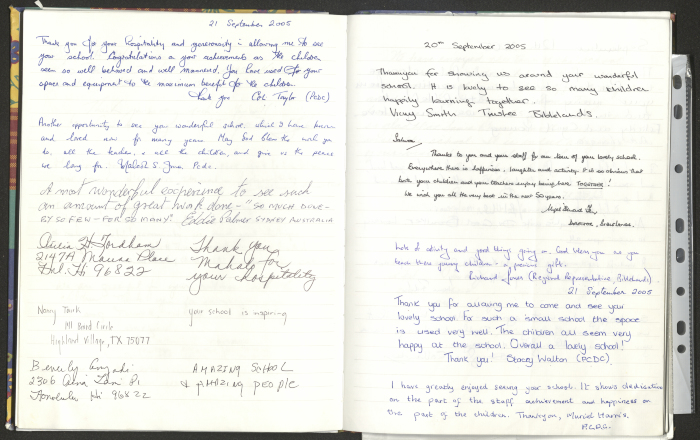 Rawdat El-Zuhur's Visitors Book 