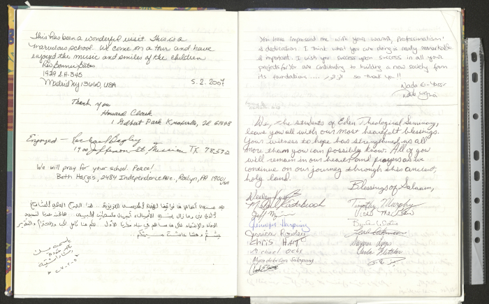 Rawdat El-Zuhur's Visitors Book 