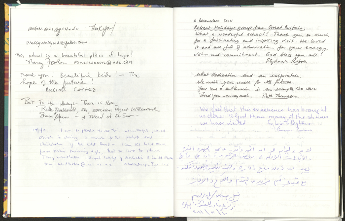 Rawdat El-Zuhur's Visitors Book 