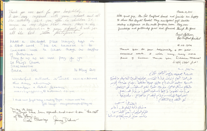 Rawdat El-Zuhur's Visitors Book 