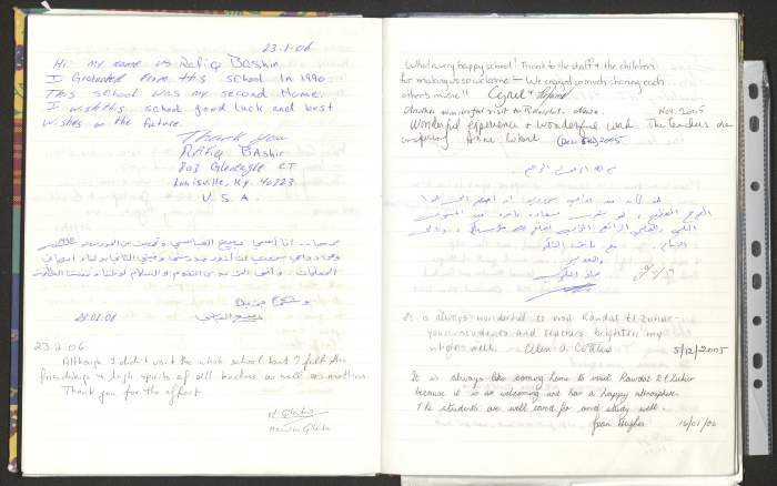 Rawdat El-Zuhur's Visitors Book 