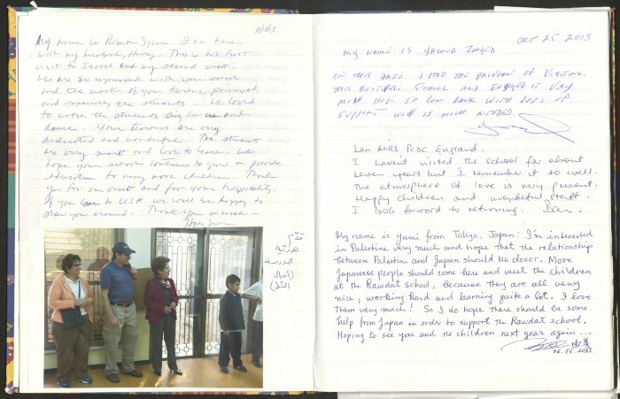 Rawdat El-Zuhur's Visitors Book 