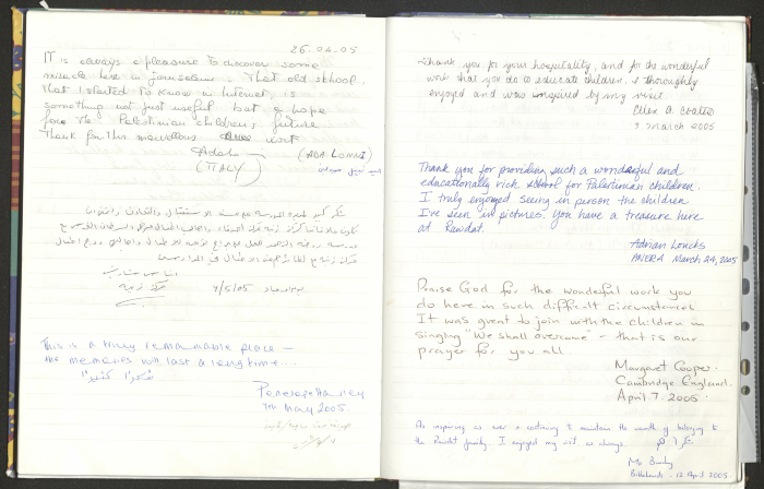 Rawdat El-Zuhur's Visitors Book 