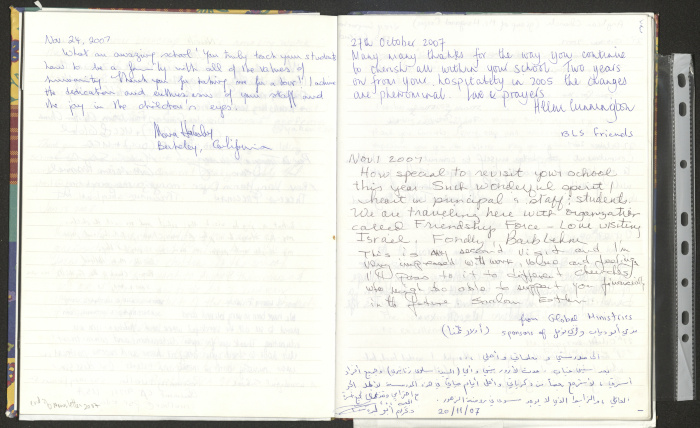 Rawdat El-Zuhur's Visitors Book 